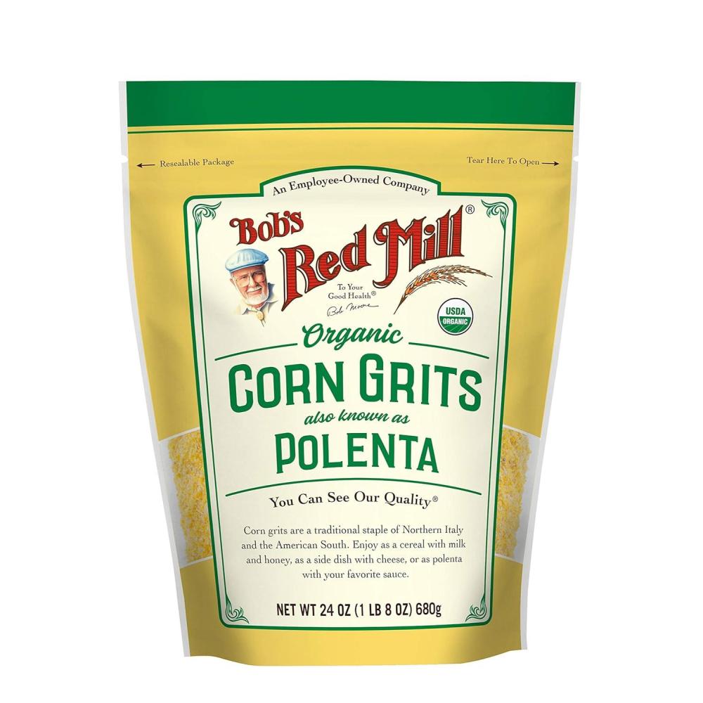 image:imageBobs Red Mill Organic Corn Grits  Polenta 24oz Pack of 4  Vegan Kosher24 Ounce Pack of 1