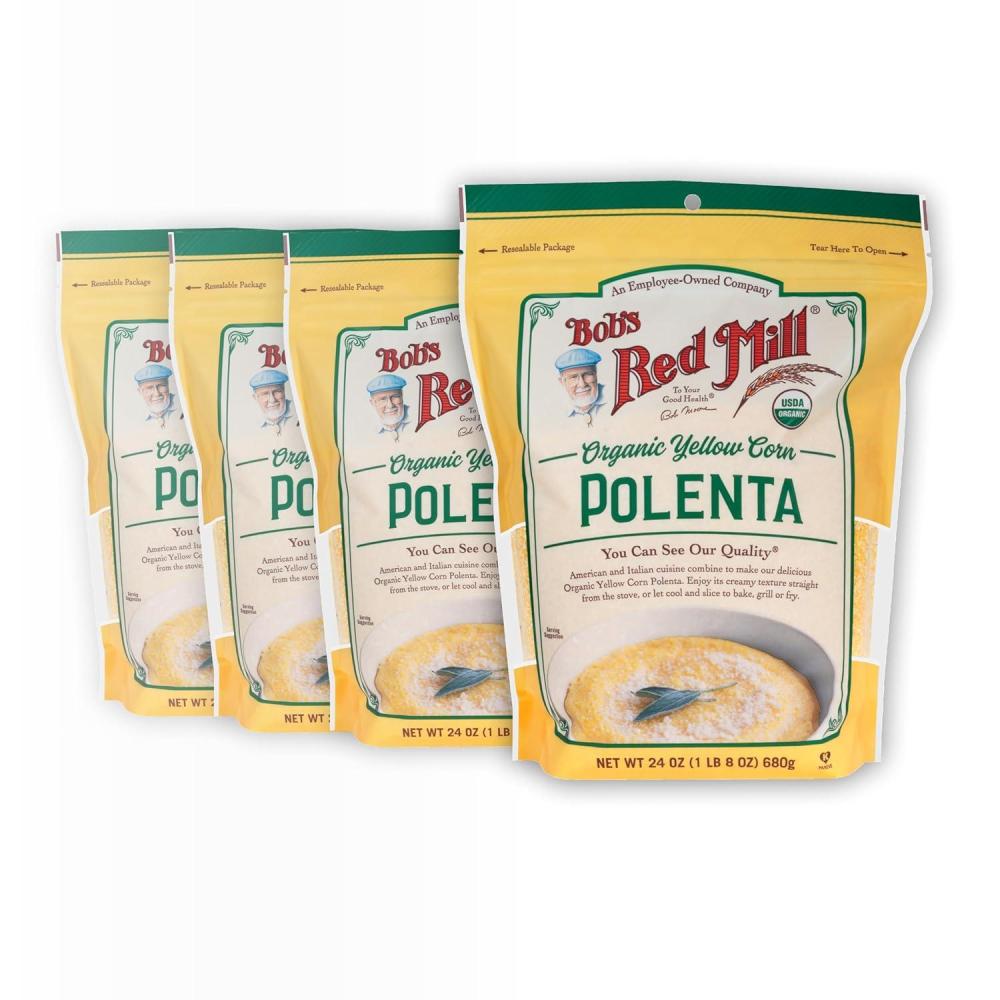 image:imageBobs Red Mill Organic Corn Grits  Polenta 24oz Pack of 4  Vegan Kosher24 Ounce Pack of 4