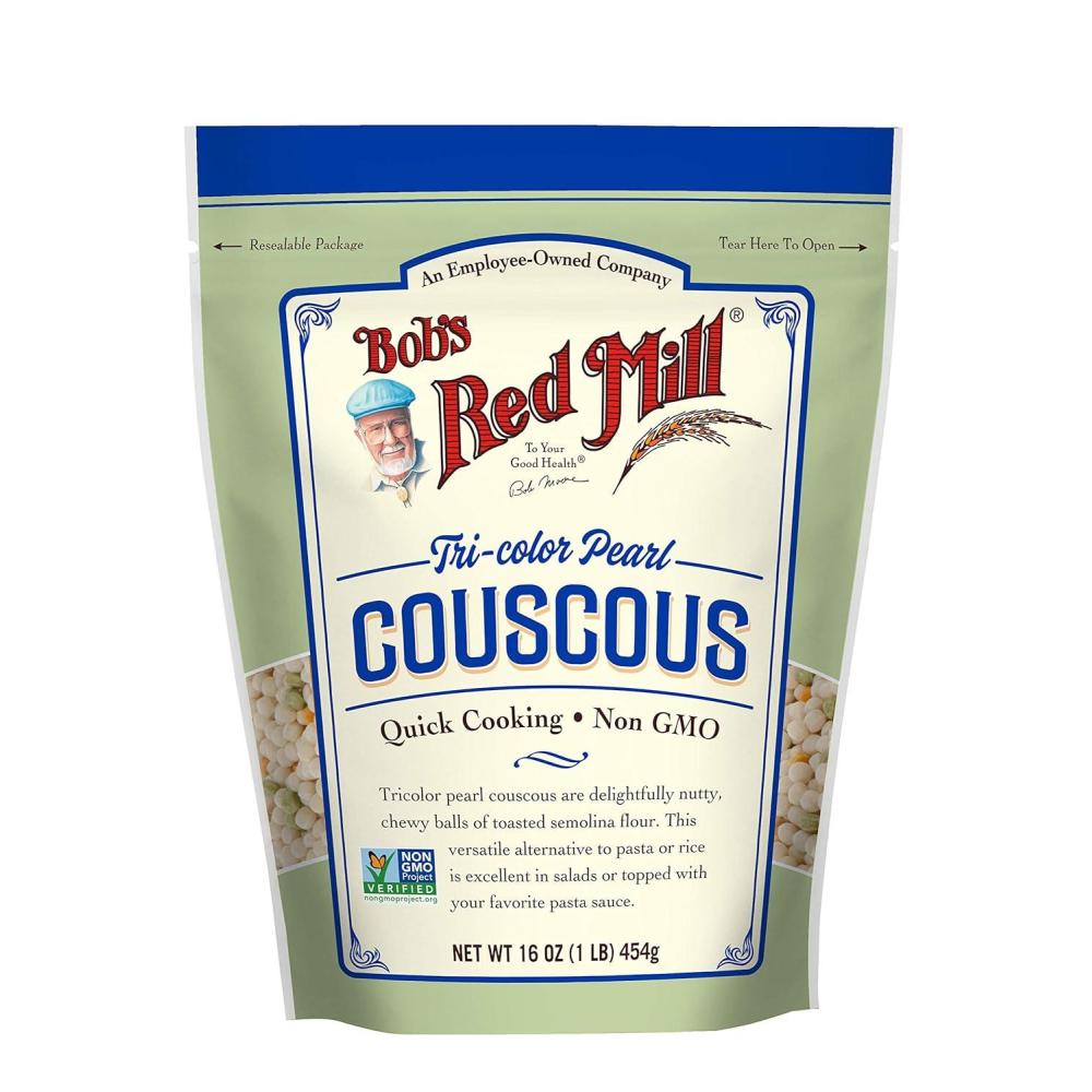 image:imageBobs Red Mill TriColor Pearl Couscous Quick Cooking  1 Pound Pack of 4  NonGMO Vegan Israeli Couscous  Non GMO Vegan Israeli Couscous Kosher1 Pound Pack of 1