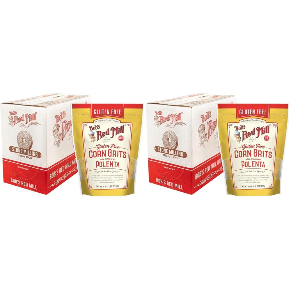 image:imageBobs Red Mill Gluten Free Corn GritsPolenta 24oz Pack of 4  Gluten Free Vegan Kosher24 Ounce Pack of 8