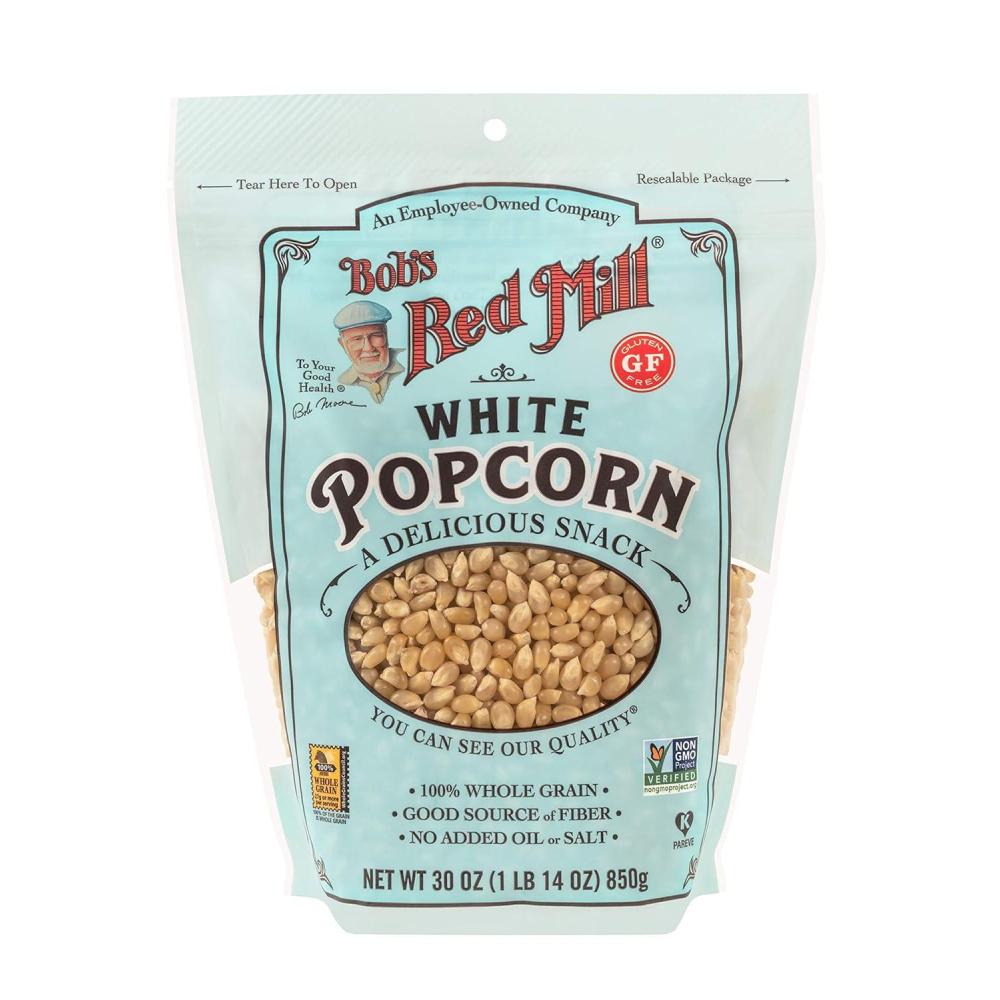 image:imageBobs Red Mill White Popcorn 30oz Pack of 4  Non GMO Whole Grain Vegan KosherResealable