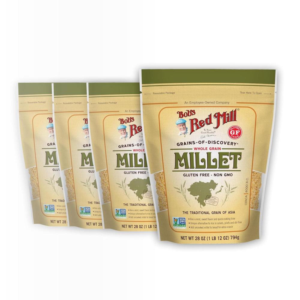 image:imageBobs Red Mill Whole Grain Millet 28oz Pack of 4  Whole Grain Vegan Kosher175 Pound Pack of 4