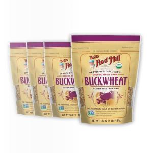 Bob’s Red Mill Organic Gluten Free Buckwheat Groats, 16oz (Pack of 4) – Non GMO, Whole Grain, Vegan, Kosher(16 Ounce (Pack of 4))