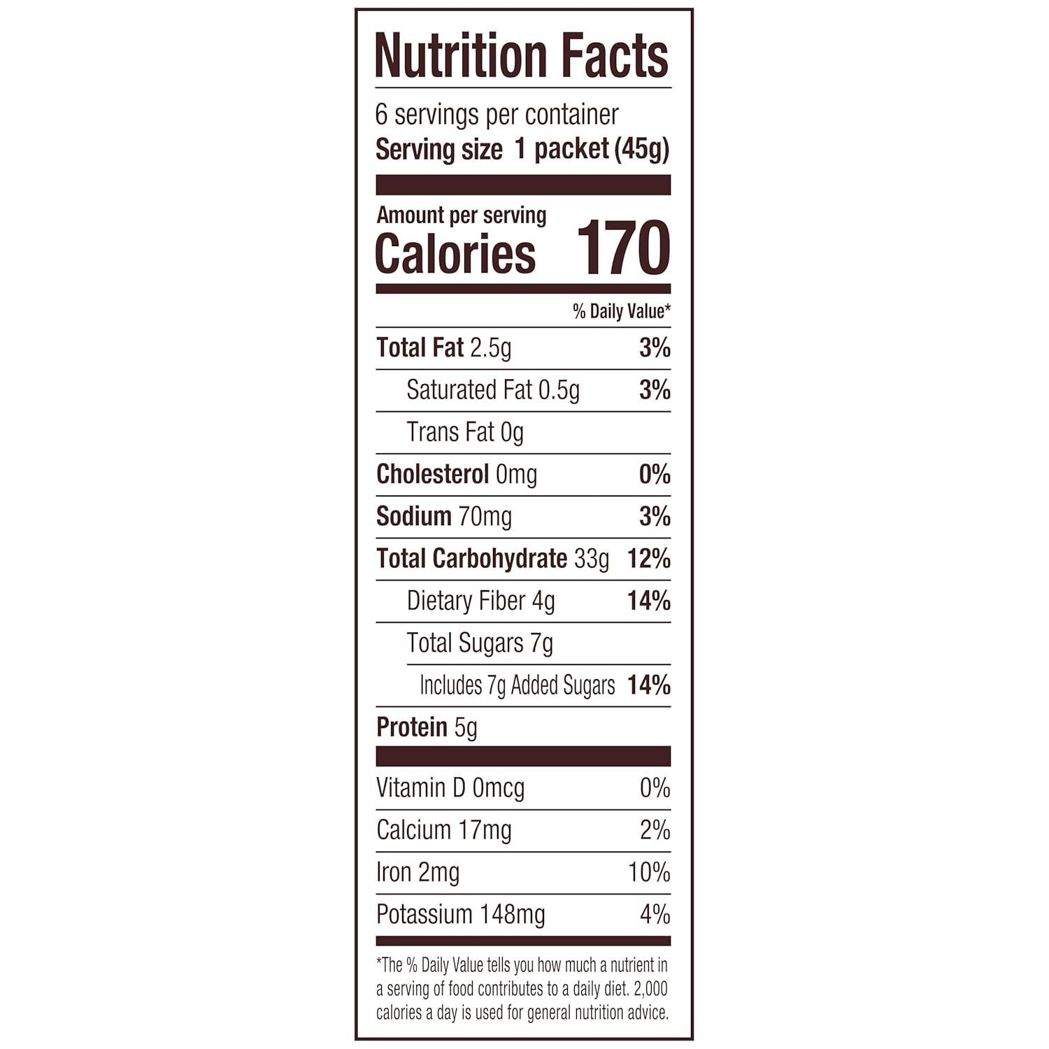 image:imageBobs Red Mill Instant Oatmeal Packets Chocolate Chip 1 Box6 Packets per Box NonGMO Gluten Free Whole GrainMaple Brown Sugar