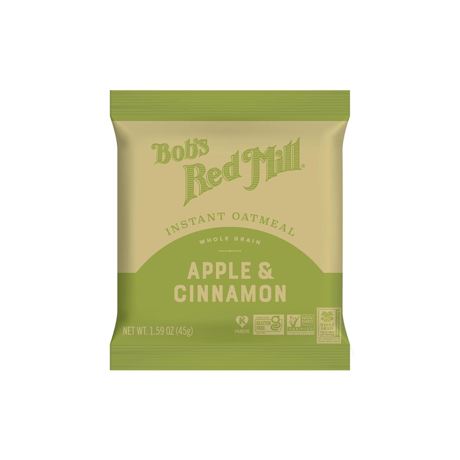 image:imageBobs Red Mill Instant Oatmeal Apple amp Cinnamon 24 Packets Total NonGMO Gluten Free Whole Grain