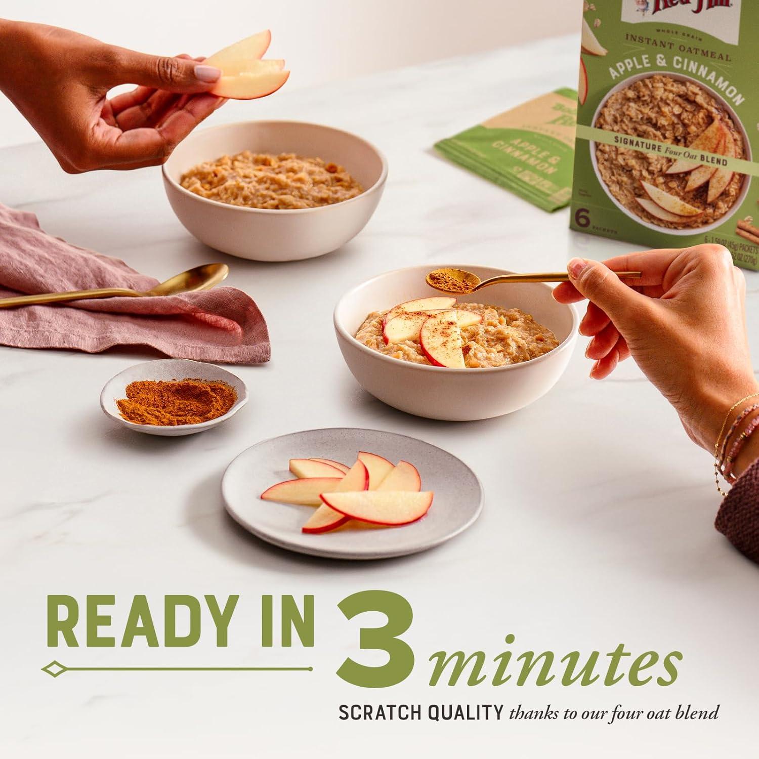 image:imageBobs Red Mill Instant Oatmeal Apple amp Cinnamon 24 Packets Total NonGMO Gluten Free Whole Grain