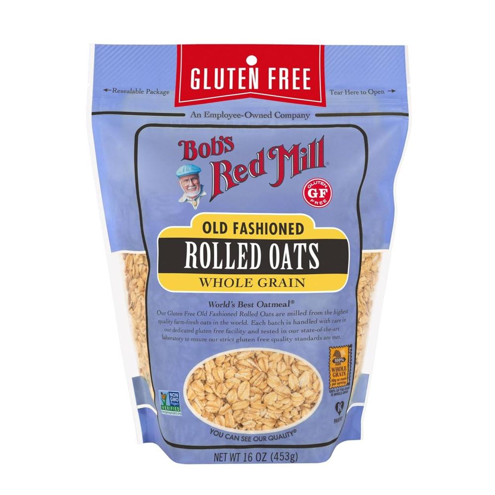 image:imageBobs Red Mill Gluten Free Old Fashioned Rolled Oats 16oz Pack of 4 NonGMO Gluten Free Whole GrainGF Old Fashioned